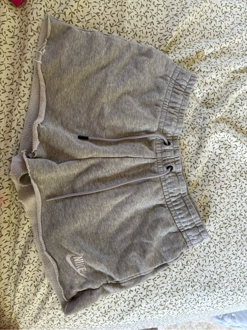 Nike Light Gray Cozy Terry Sweat Shorts